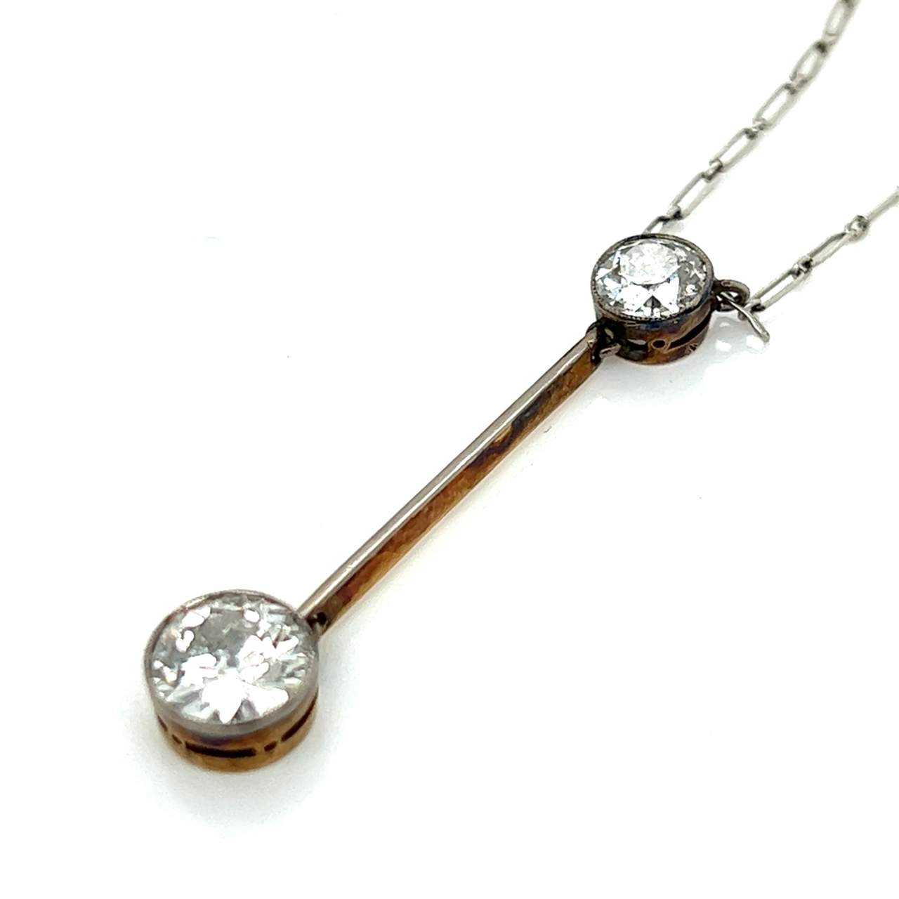 Victorian 18K & Platinum Diamond Necklace