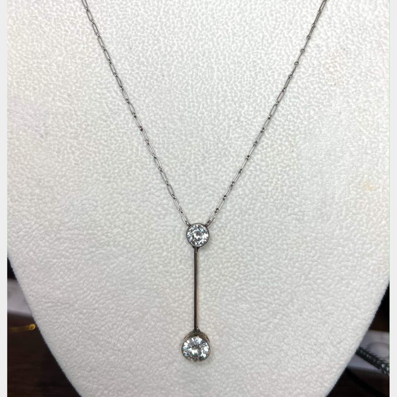 Victorian 18K & Platinum Diamond Necklace