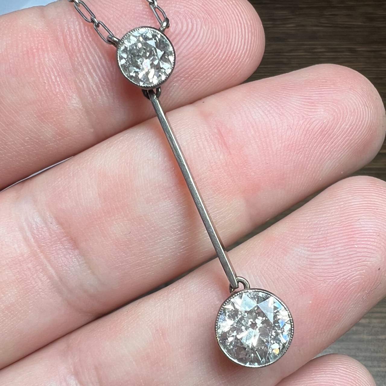 Victorian 18K & Platinum Diamond Necklace Victorian 18K & Platinum Diamond Necklace