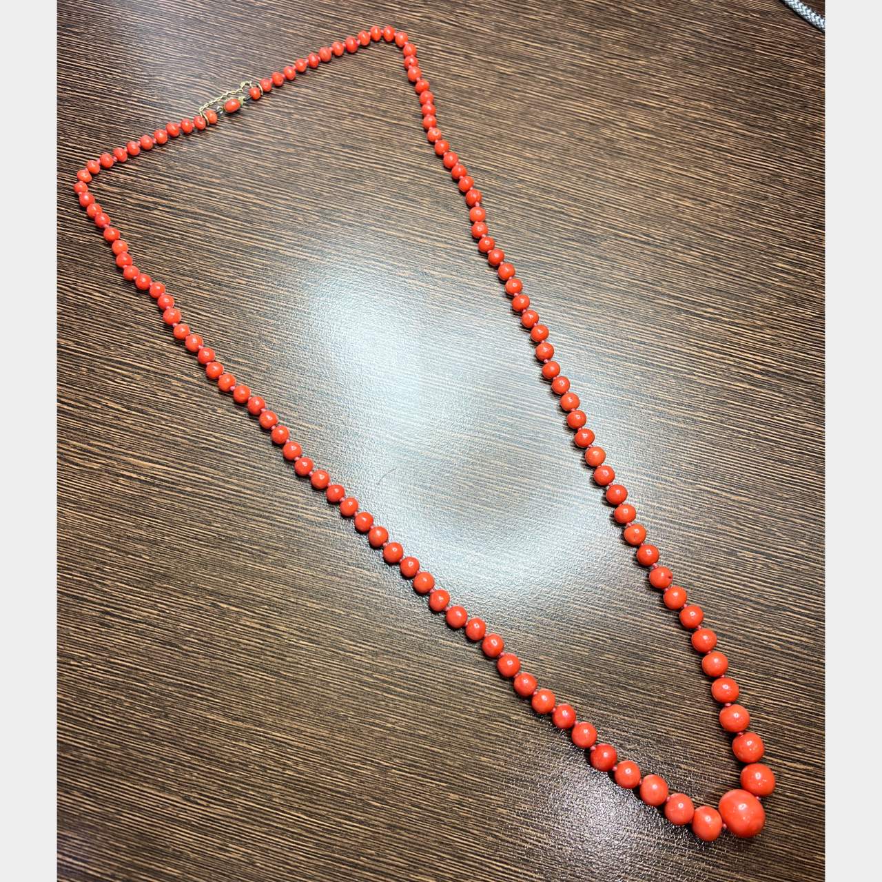 Antique Graduated Italian Coral Necklace