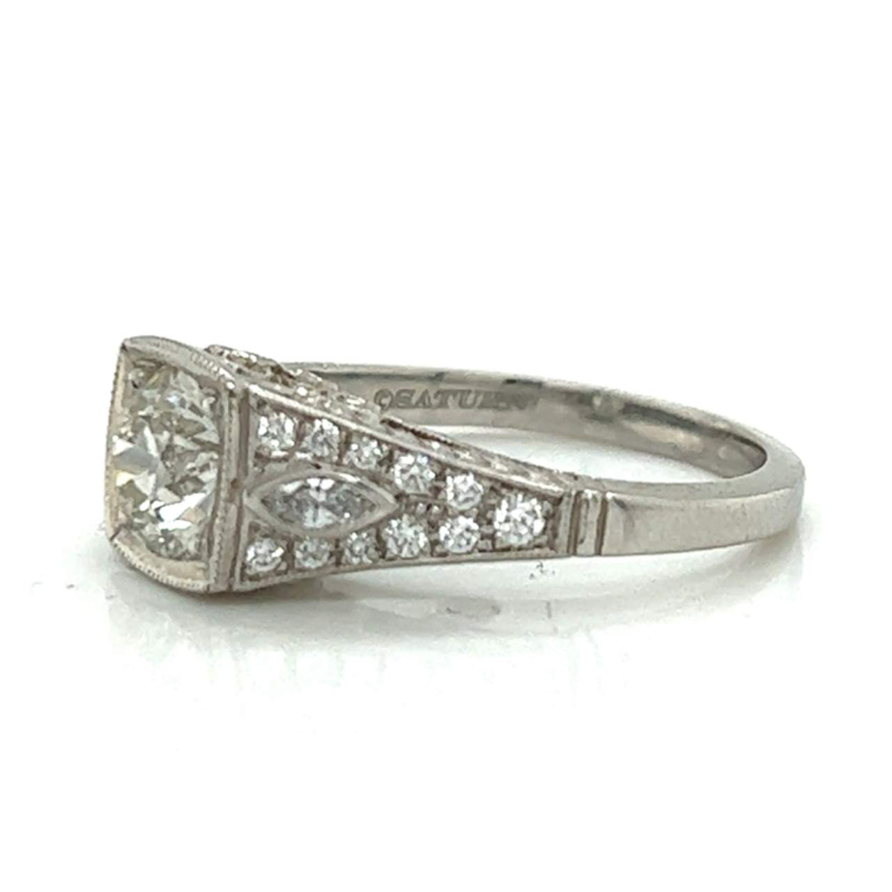 Platinum 0.99 Ct. Diamond Ring