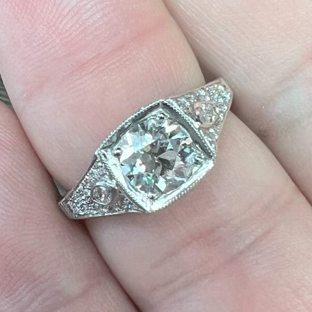 Platinum 0.99 Ct. Diamond Ring