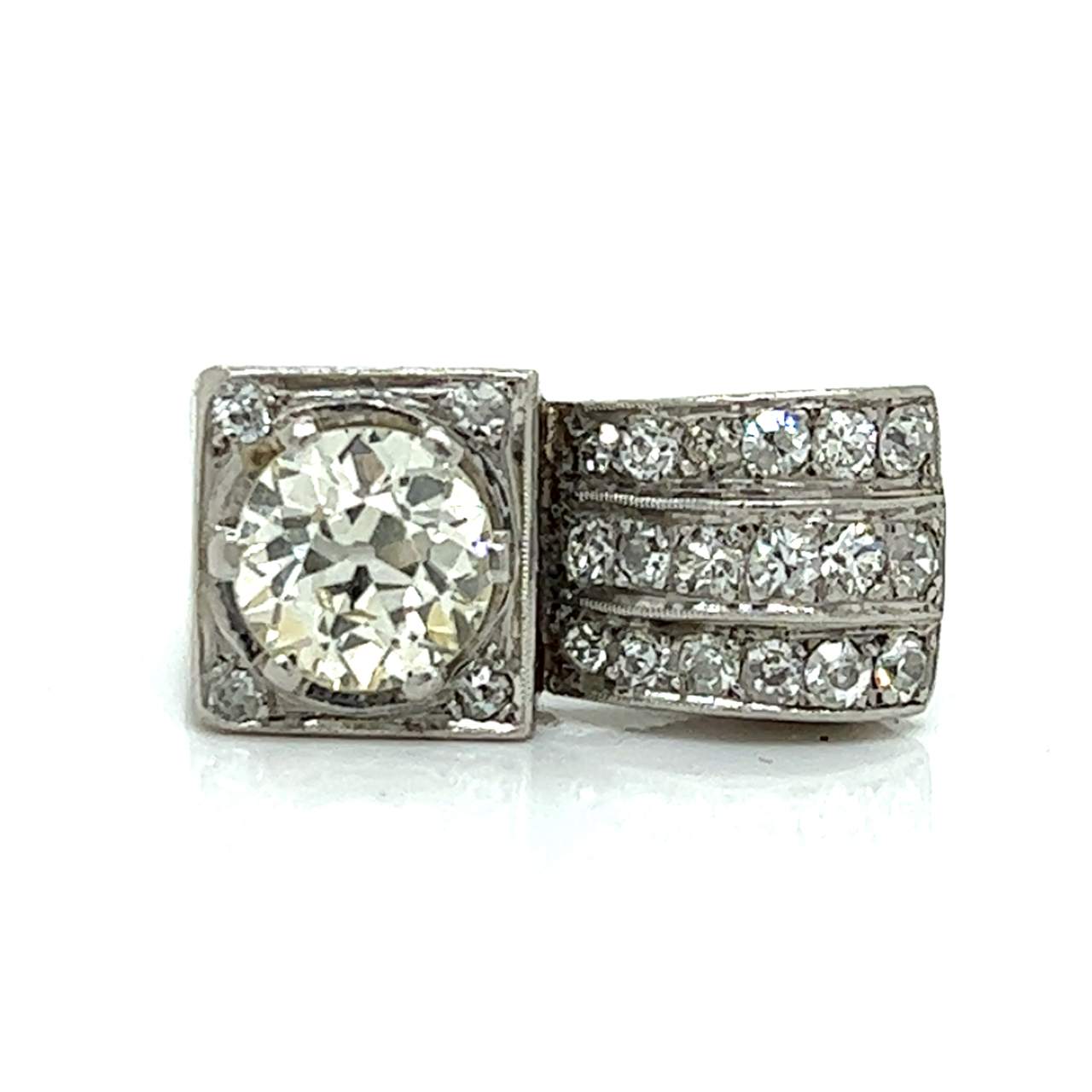 Art Deco Platinum 2.50 Ct. Diamond Ring