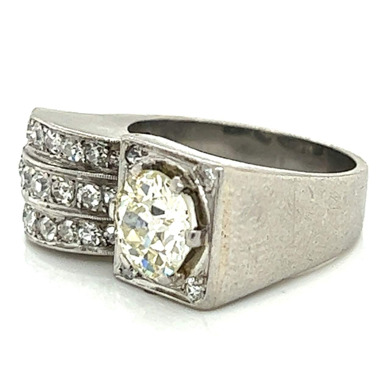 Art Deco Platinum 2.50 Ct. Diamond Ring