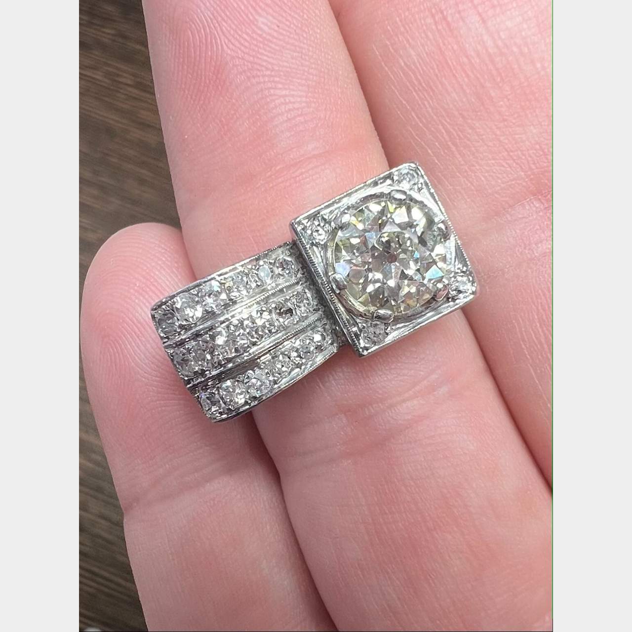 Art Deco Platinum 2.50 Ct. Diamond Ring