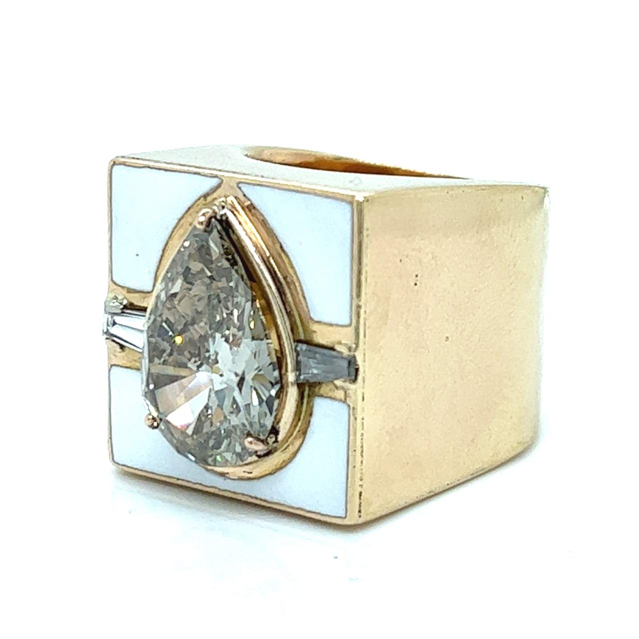 18K Yellow Gold GIA Certified 6.16 Ct. Diamond Ring - Image 2