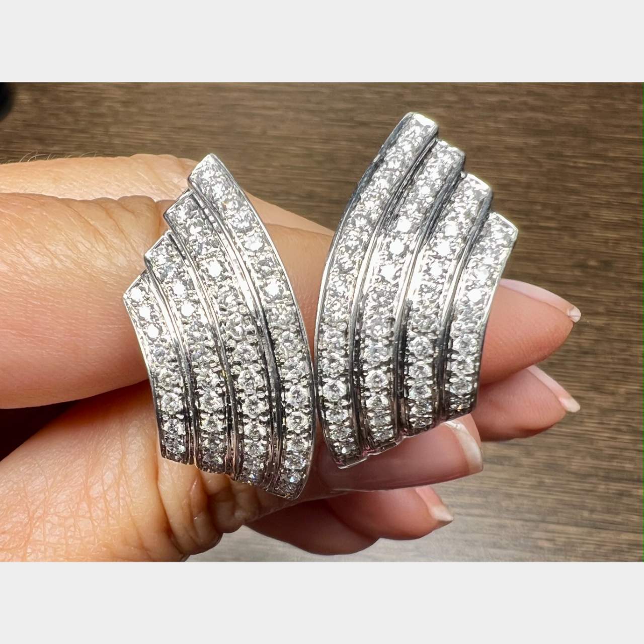 18K White Gold 1.50 Ct. Diamond Earrings