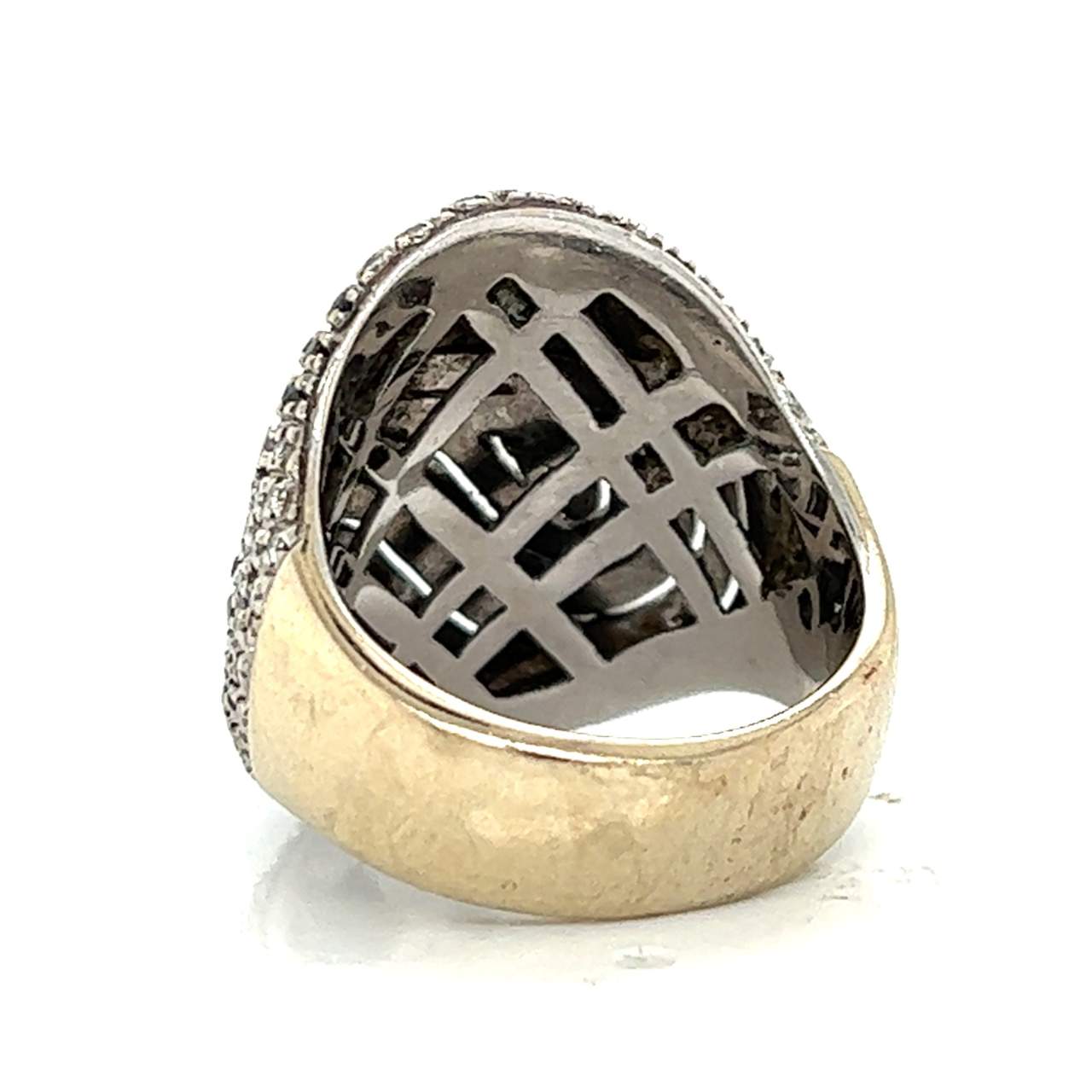 18K White Gold Black & White Diamond Ring