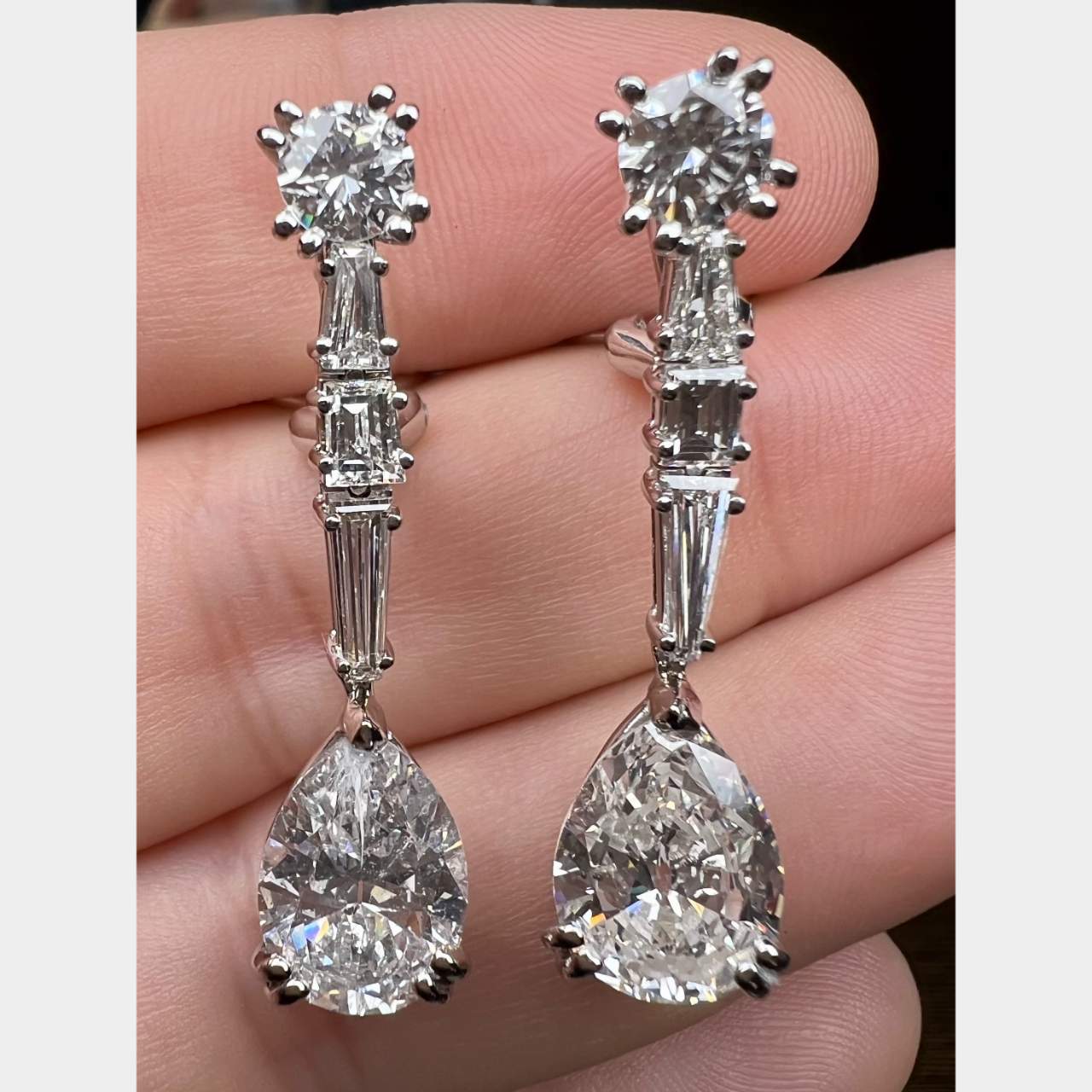 Platinum EGL Certified Diamond Earrings