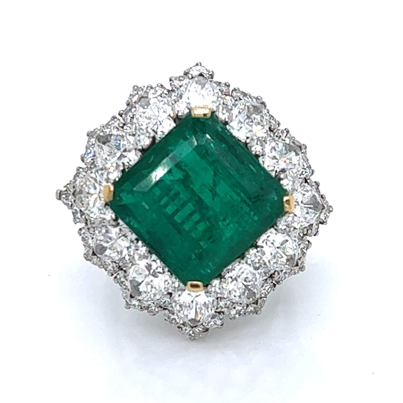 Bvlgari Colombian Emerald & Diamond Ring
