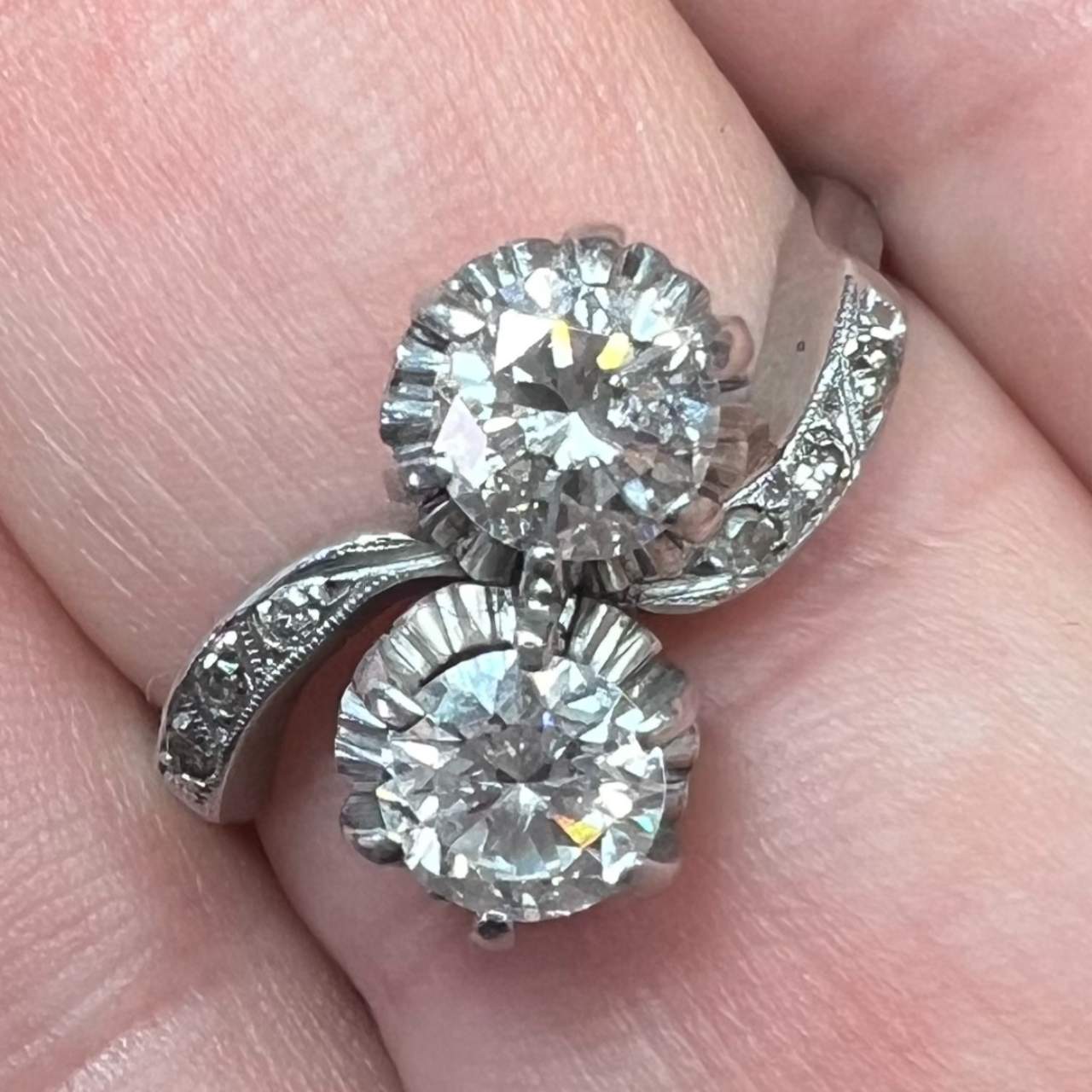 Art Deco Platinum 1.10 Ct. Diamond Ring