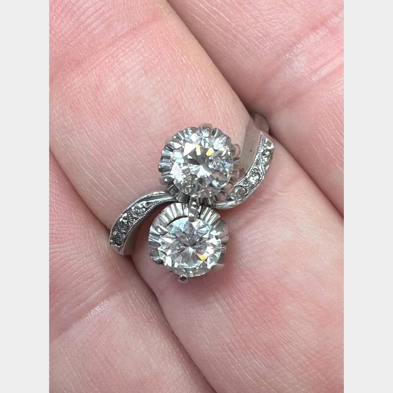 Art Deco Platinum 1.10 Ct. Diamond Ring