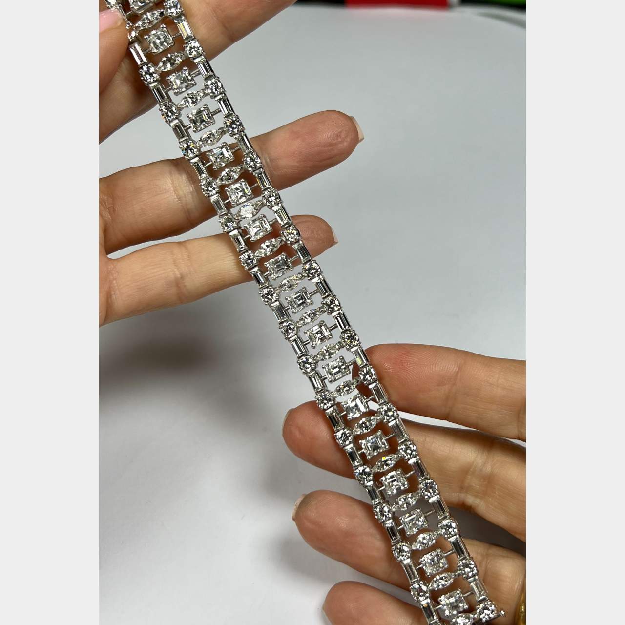 Art Deco Platinum 39.70 Ct. Diamond Bracelet