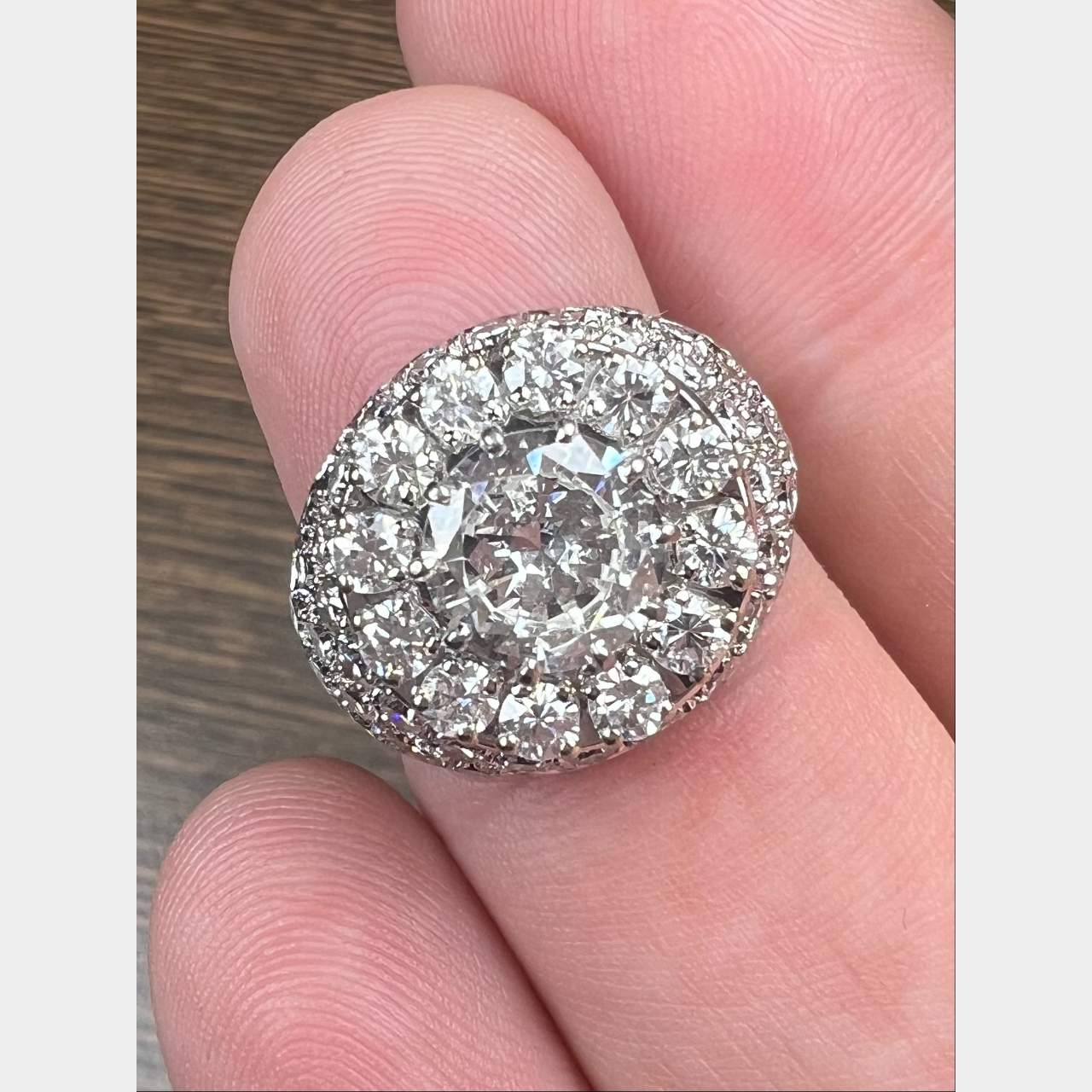 Art Deco French Platinum Diamond Ring