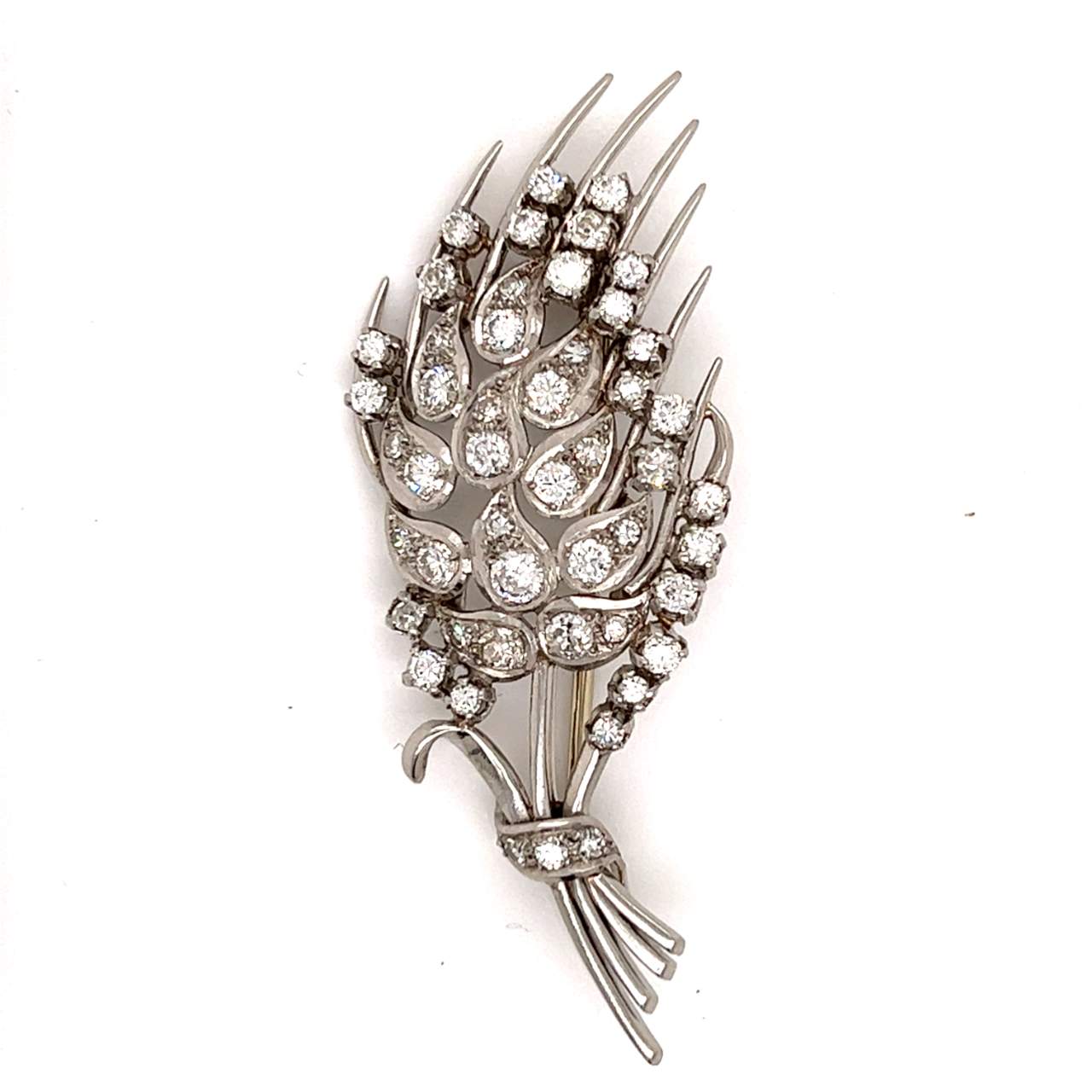 Art Deco 3.00 Ct. Diamond Brooch