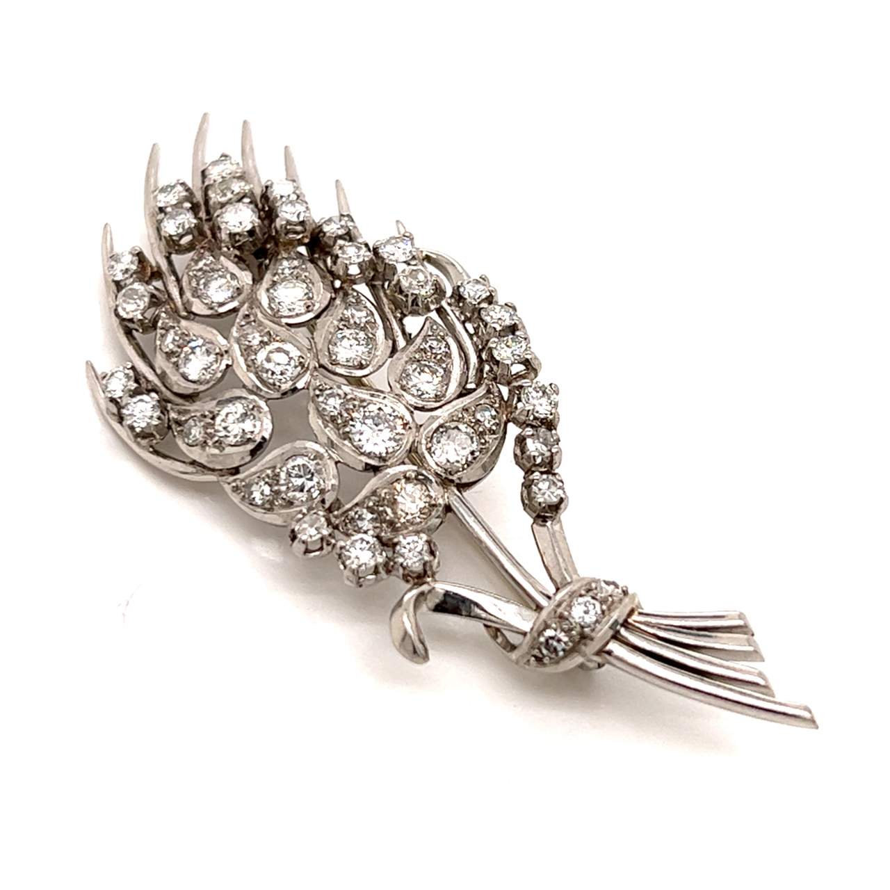 Art Deco 3.00 Ct. Diamond Brooch