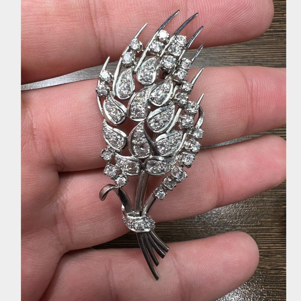 Art Deco 3.00 Ct. Diamond Brooch