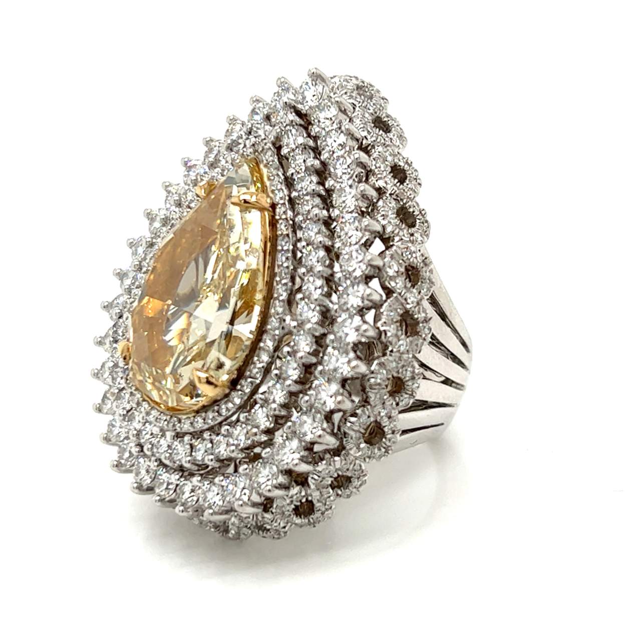 18K White Gold GIA Certified 12.10 Ct. Diamond Ring - Image 2