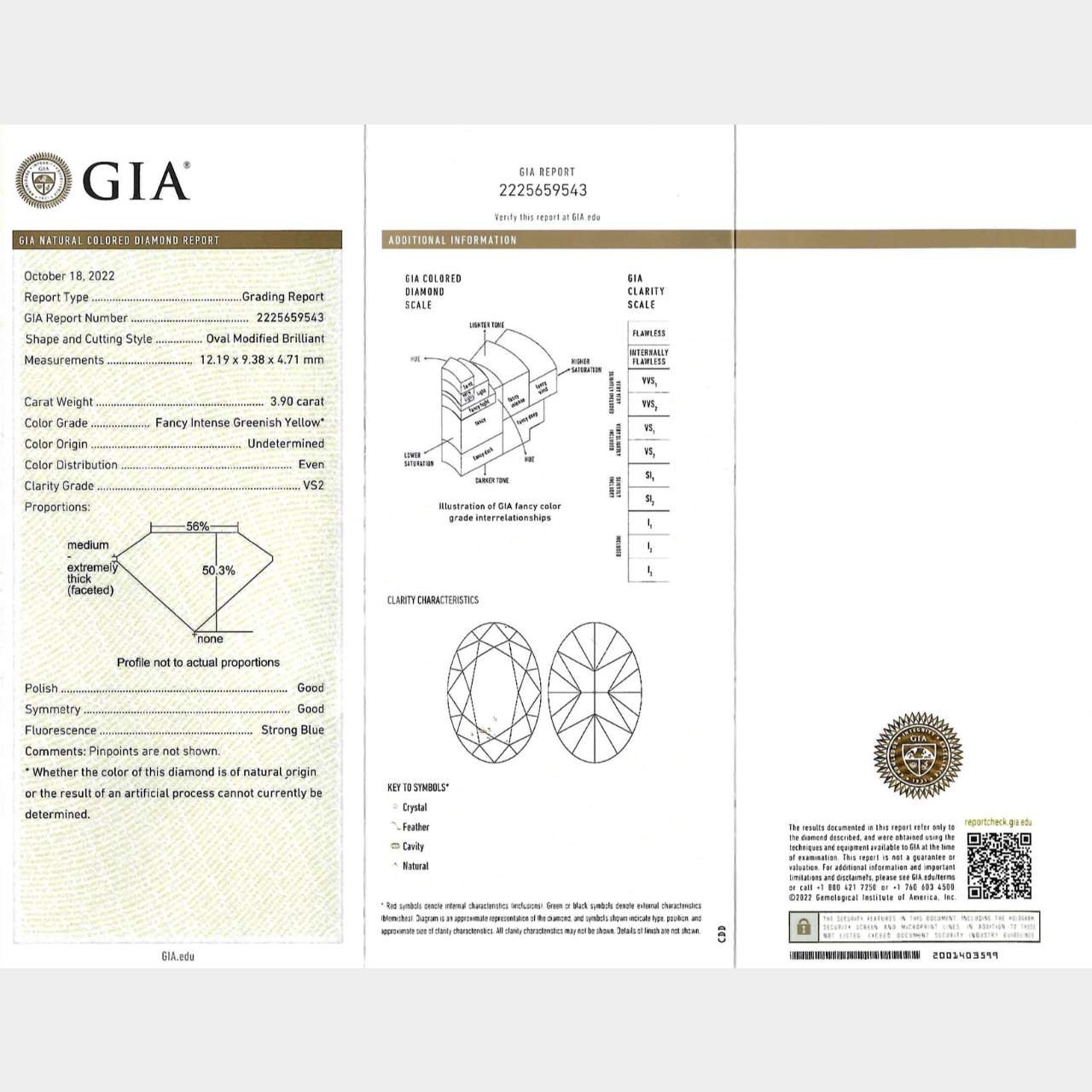 Platinum & 18K GIA Certified 3.90 Ct. Fancy Yellow Diamond Ring - Image 5