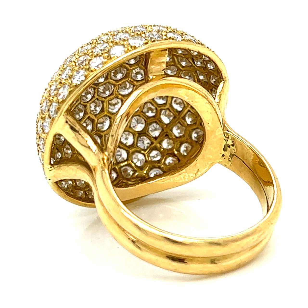 18K Yellow Gold 12.50 Ct. Diamond Cocktail Ring