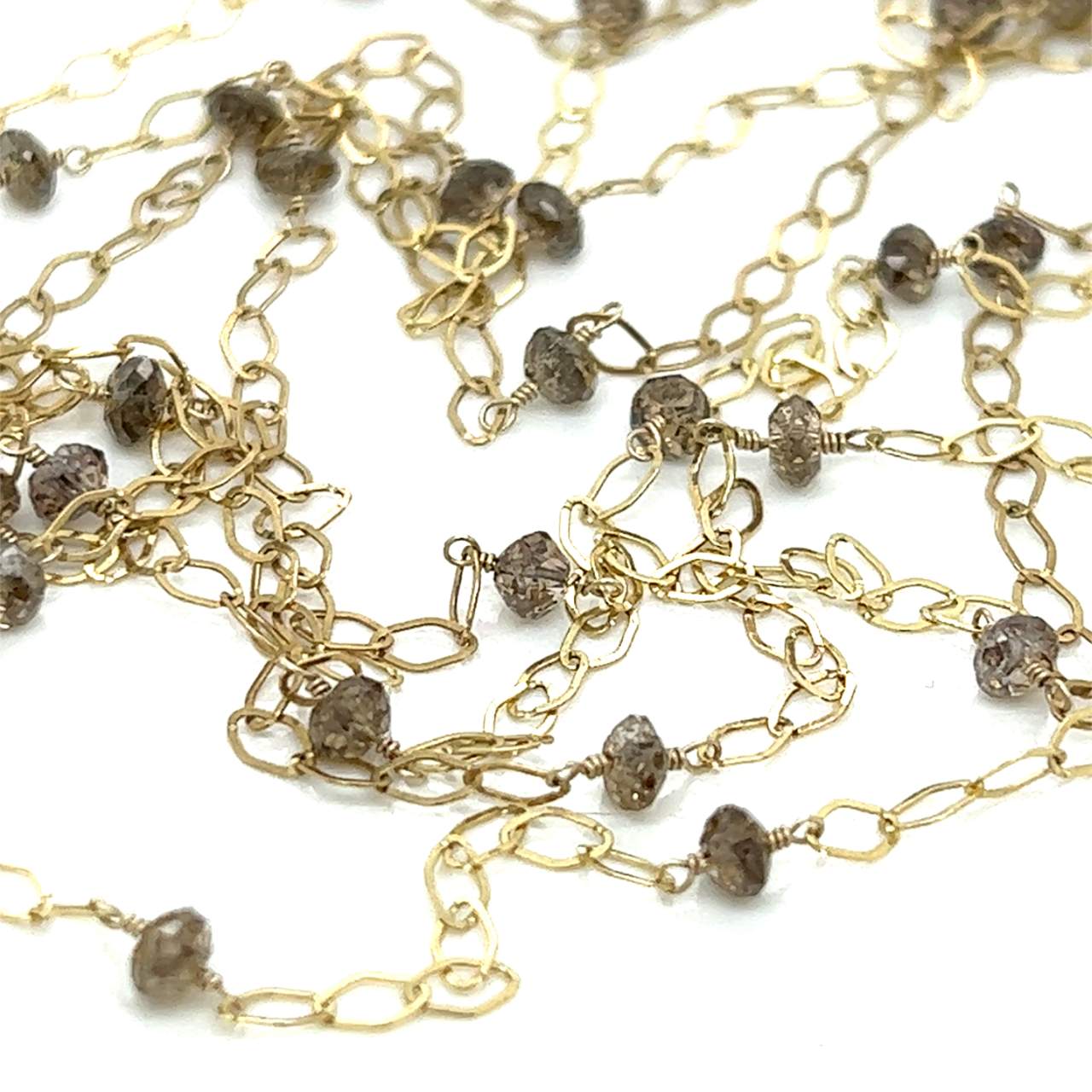 10K Yellow Gold 6.12 Ct. Diamond by the Yard Necklace