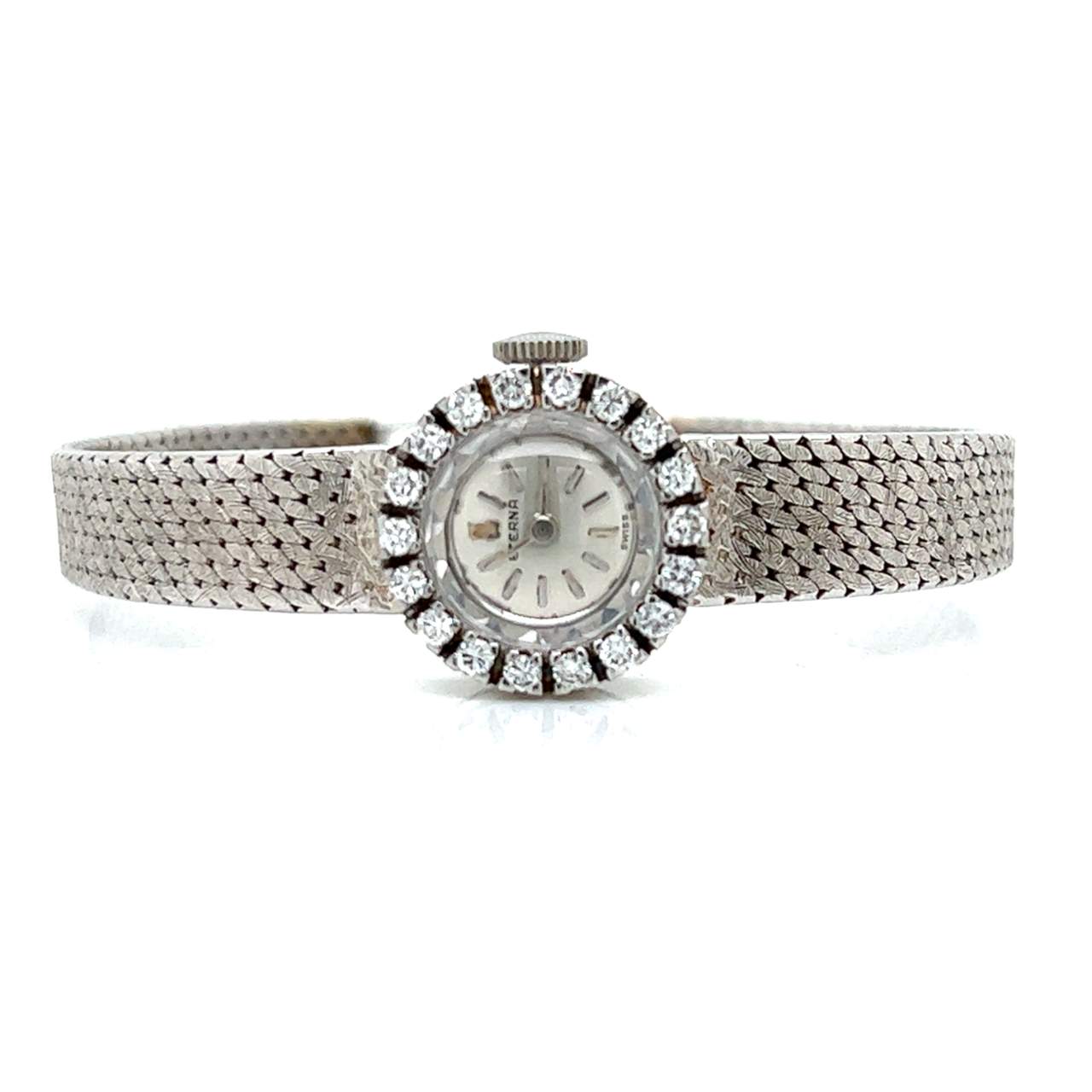ETERNA 18K White Gold Ladies Cocktail Watch