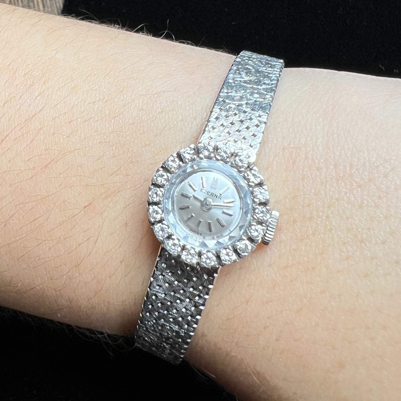 ETERNA 18K White Gold Ladies Cocktail Watch