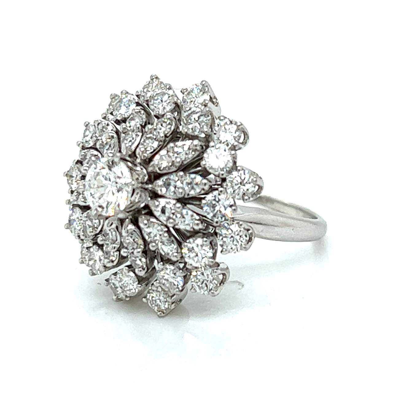 1950’s 14K White Gold Diamond Ring