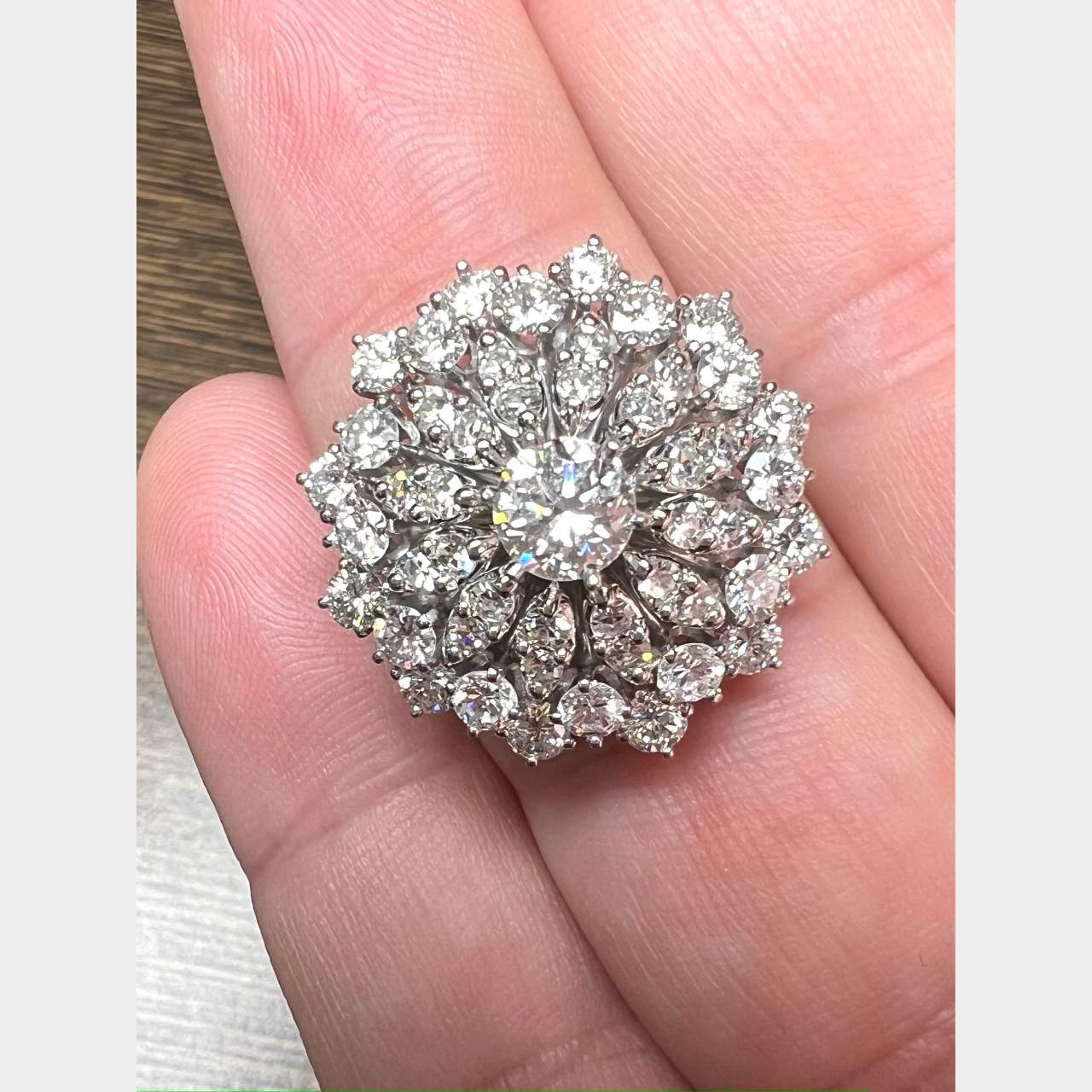 1950’s 14K White Gold Diamond Ring