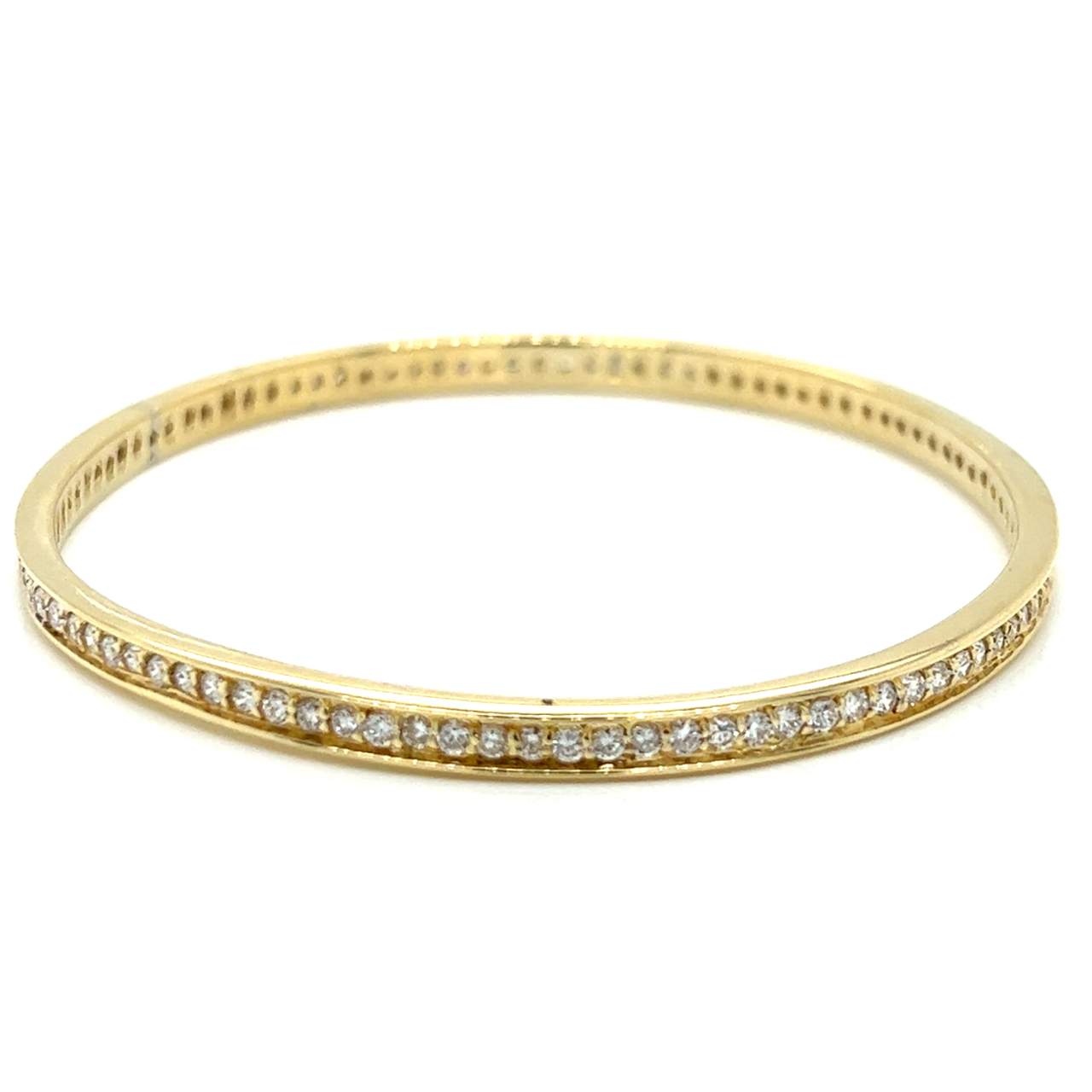18K Yellow Gold 3.50 Ct. Diamond Bangle