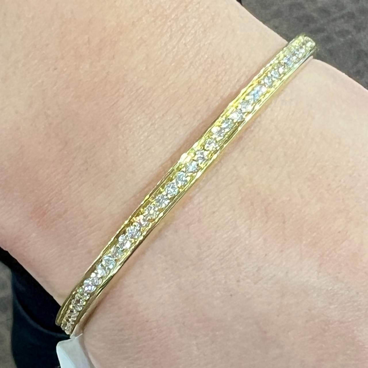18K Yellow Gold 3.50 Ct. Diamond Bangle