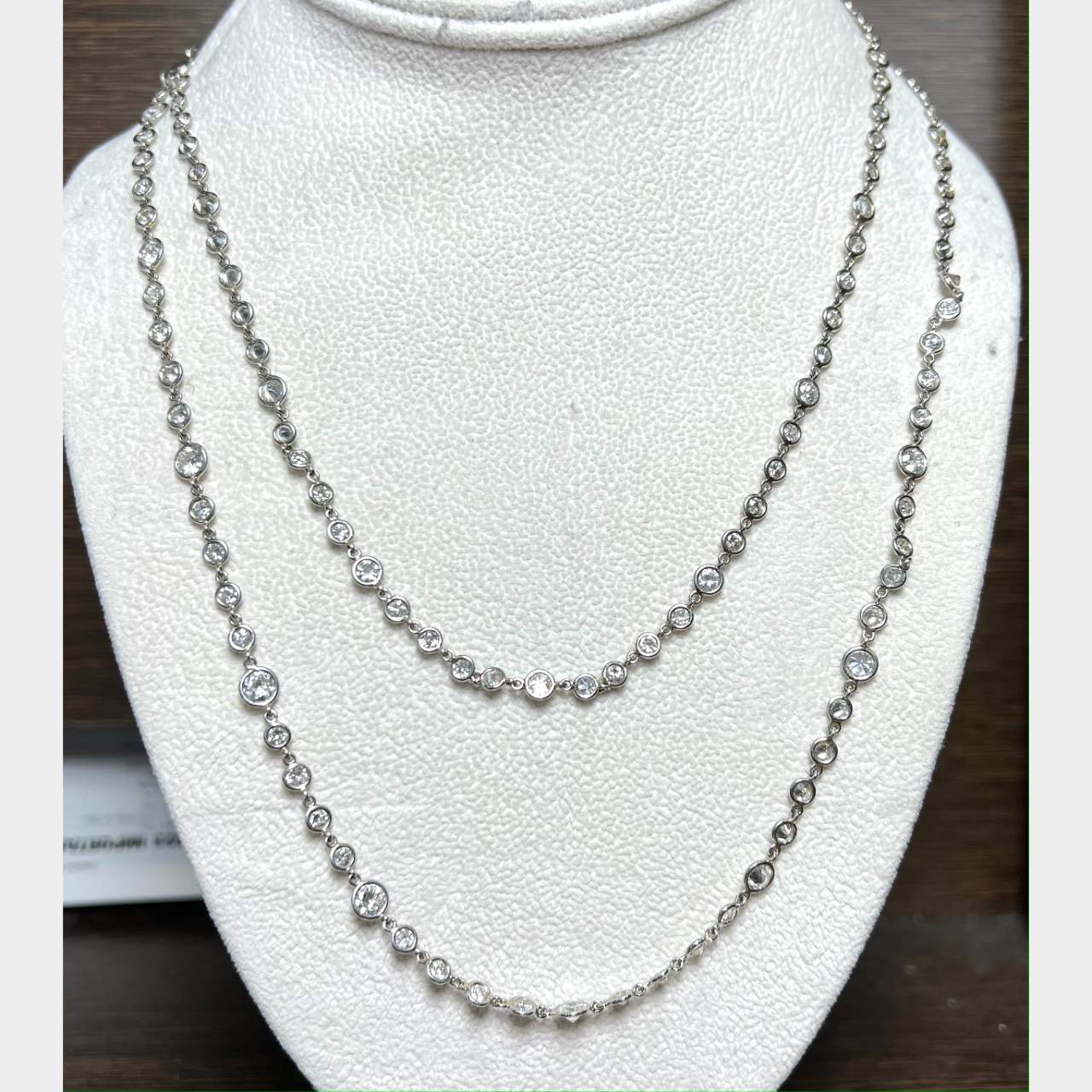 Platinum 22.75 Ct. Diamonds by the Yard Necklace