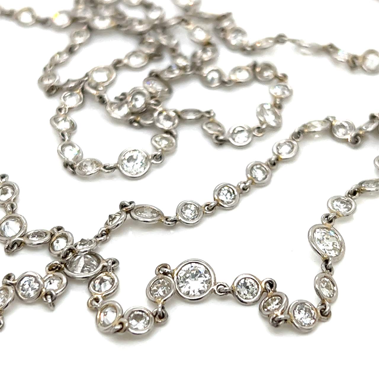 Platinum 22.75 Ct. Diamonds by the Yard Necklace