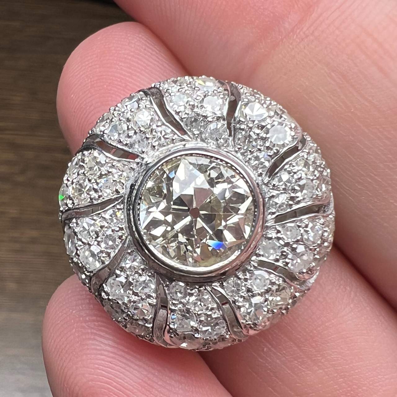 Art Deco Platinum 2.25 Ct. Diamond Cocktail Ring