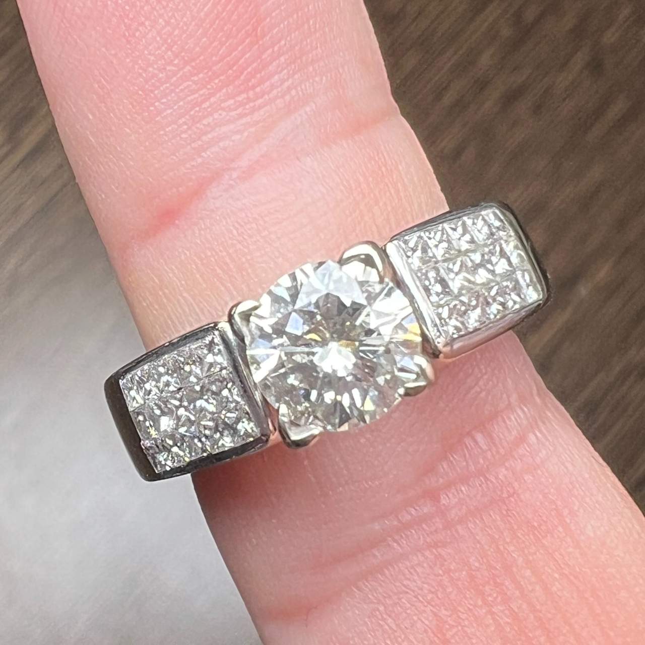 14K White Gold 0.85 Ct. Diamond Engagement Ring