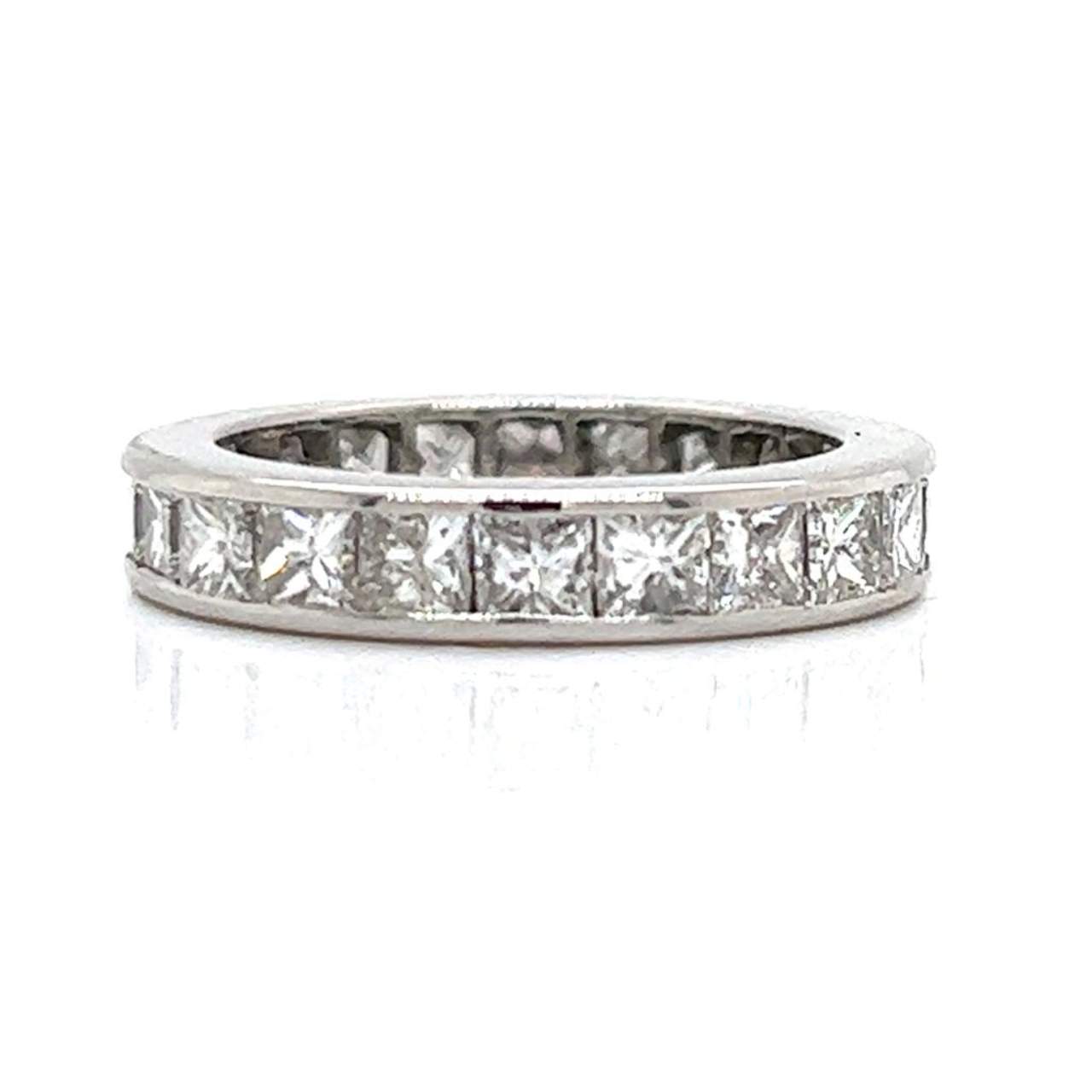Platinum 3.25 Ct. Princess-cut Diamond Eternity Band