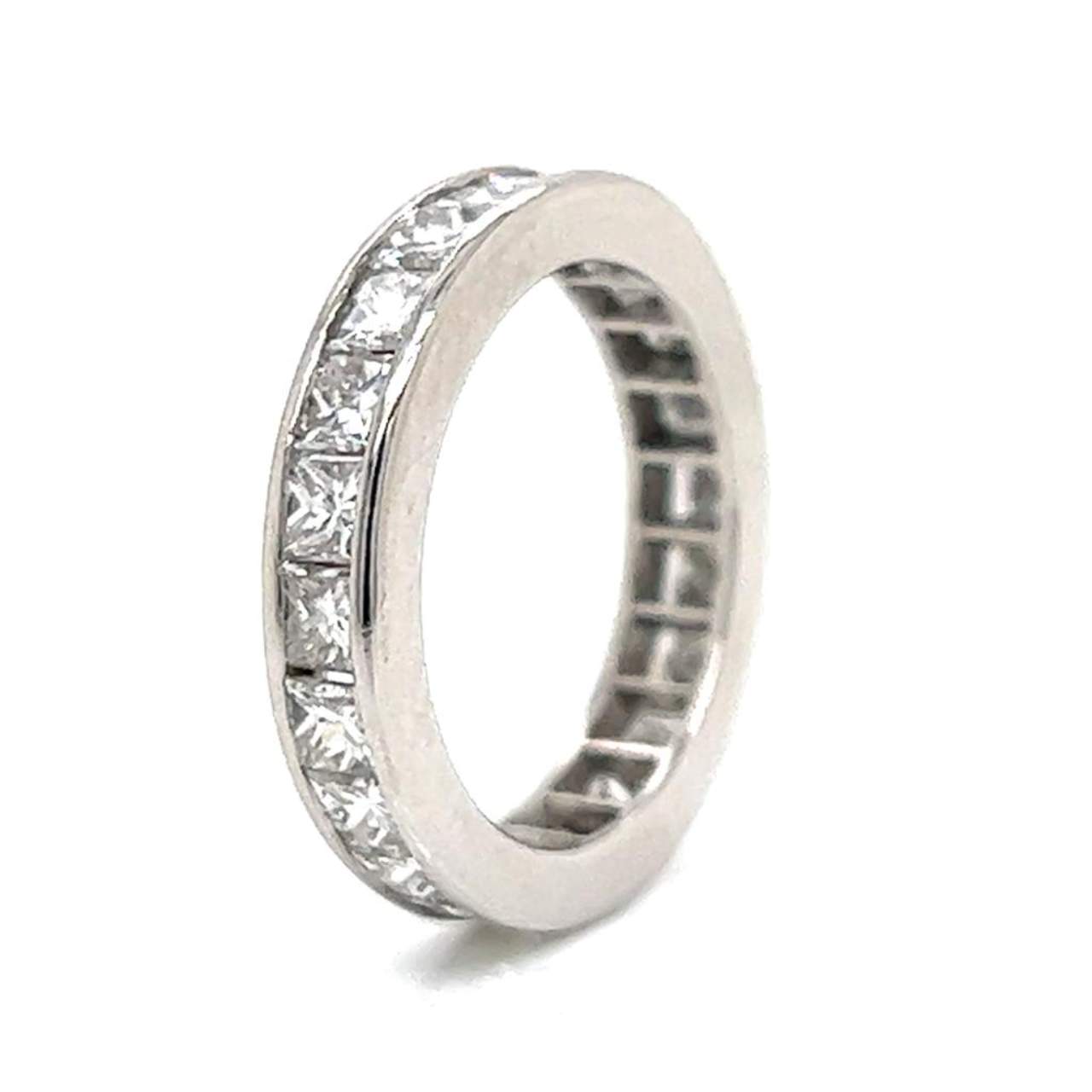 Platinum 3.25 Ct. Princess-cut Diamond Eternity Band