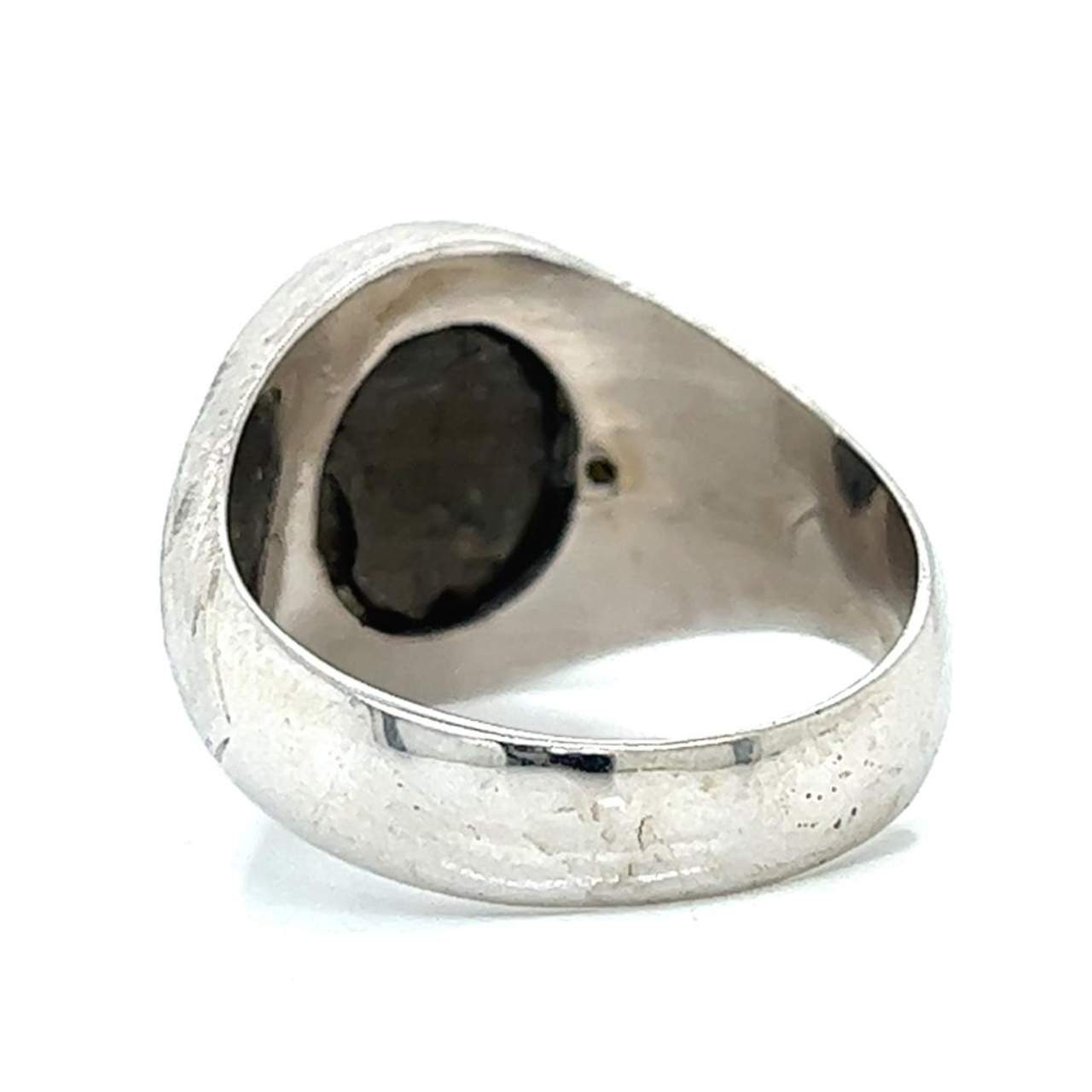 14K White Gold Star Sapphire & Diamond Ring