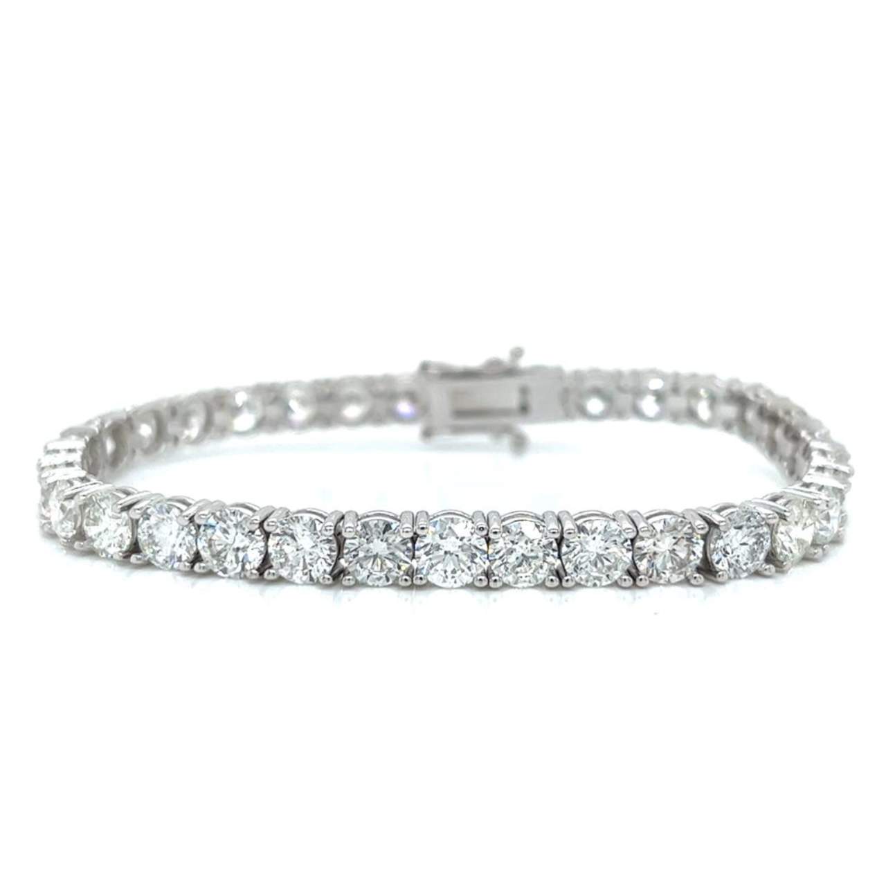 18K White Gold 17.31 Ct. Diamond Tennis Bracelet
