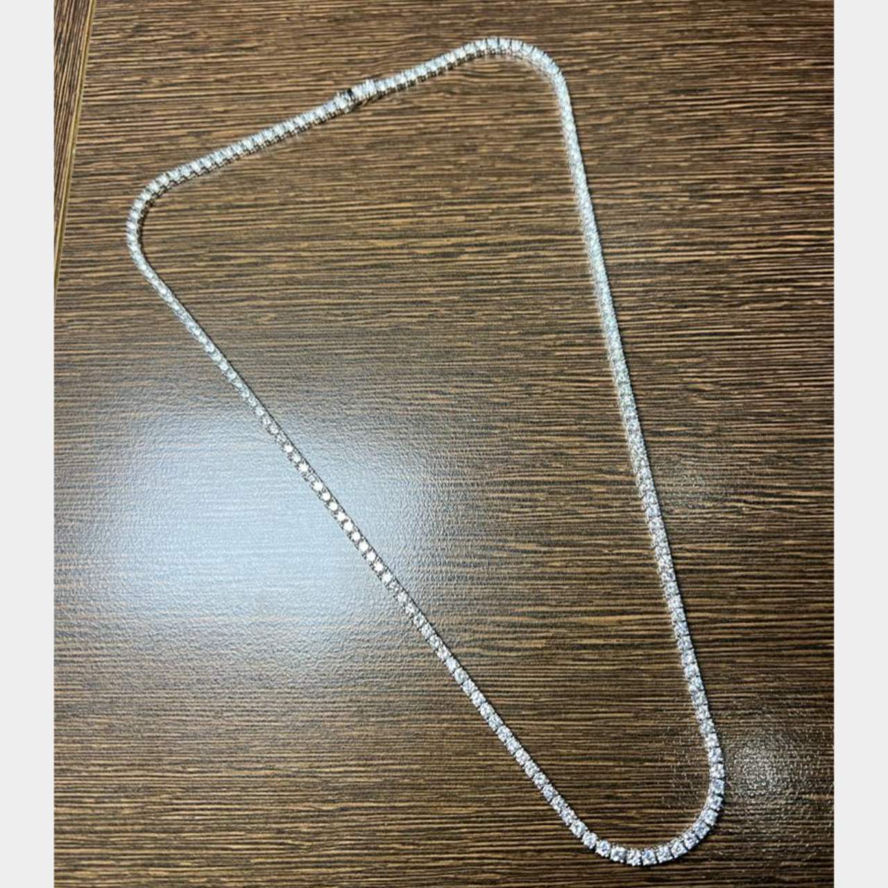 14K White Gold 11.15 Ct. Diamond Tennis Necklace