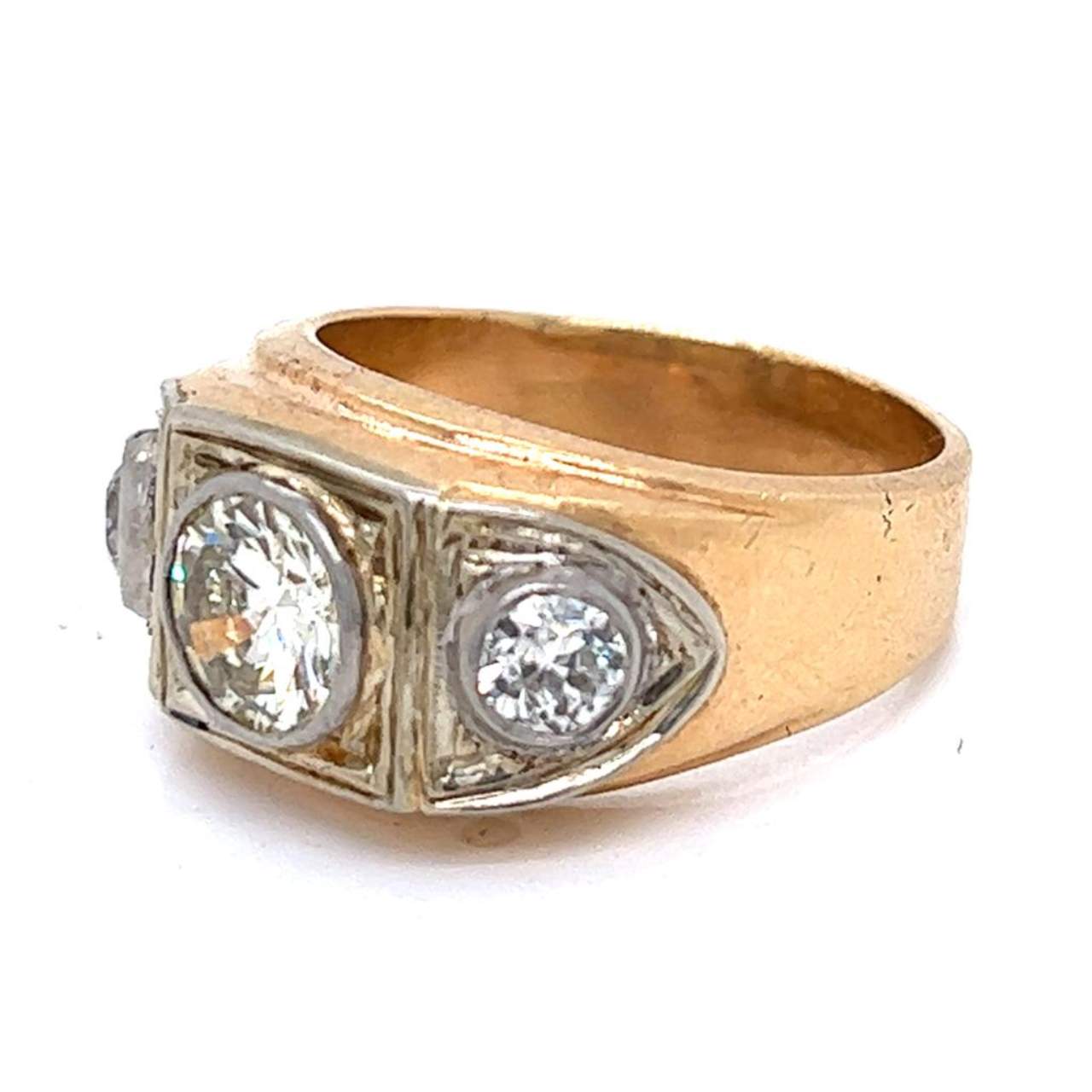 Retro 14K Rose & White Gold 2.50 Ct. Diamond Ring