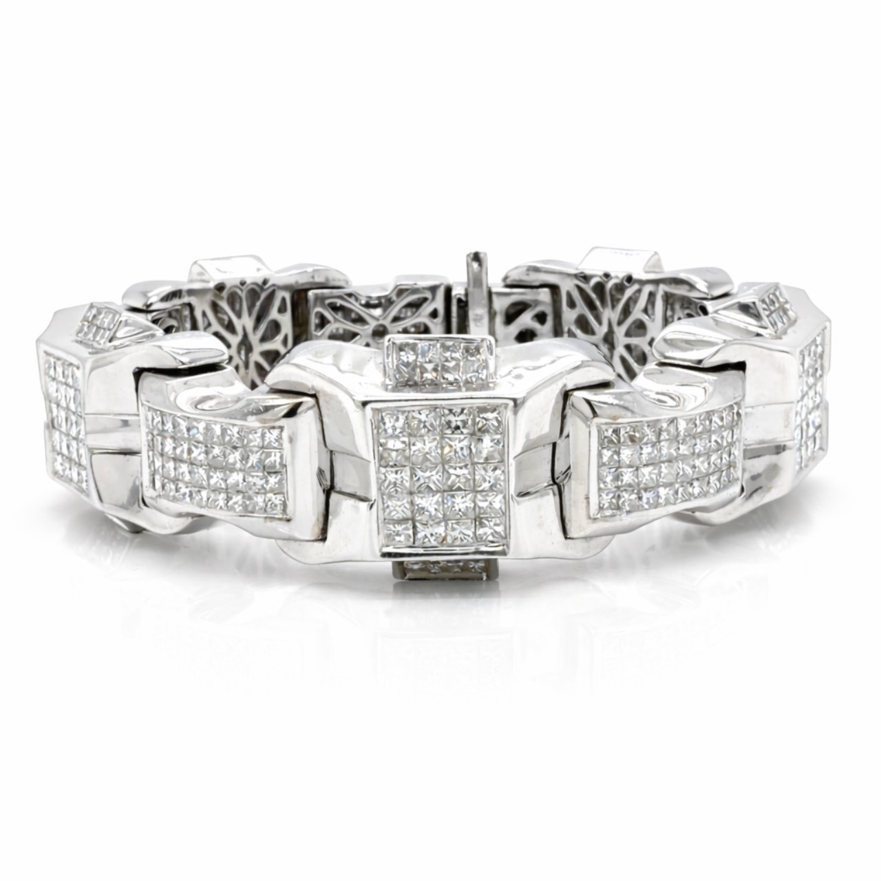 14K White Gold 23.25 Ct. Diamond Bracelet