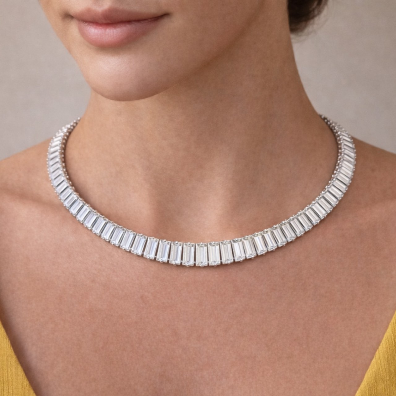 1960’s Platinum 50.00 Ct. Diamond Necklace