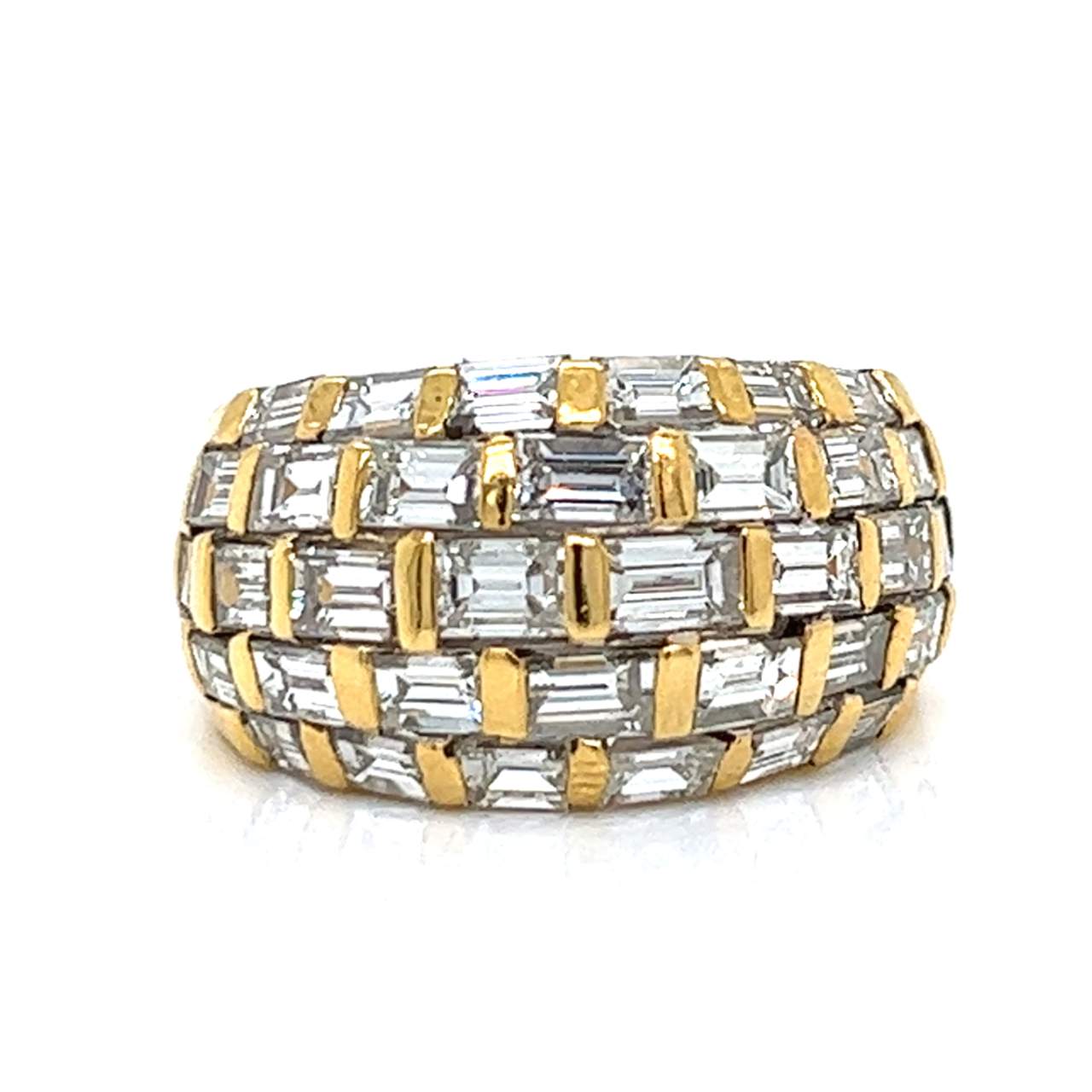 18K Yellow Gold 4.20 Ct Diamond Ring
