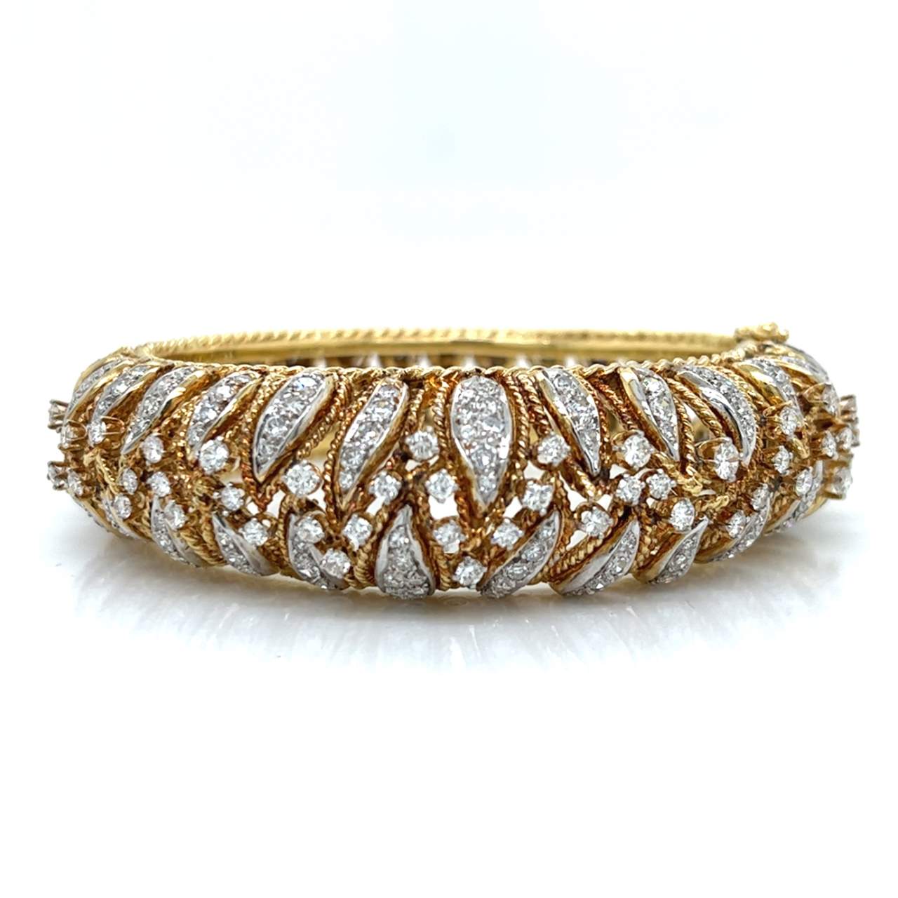 18K Yellow Gold 6.25 Ct. Diamond Bangle