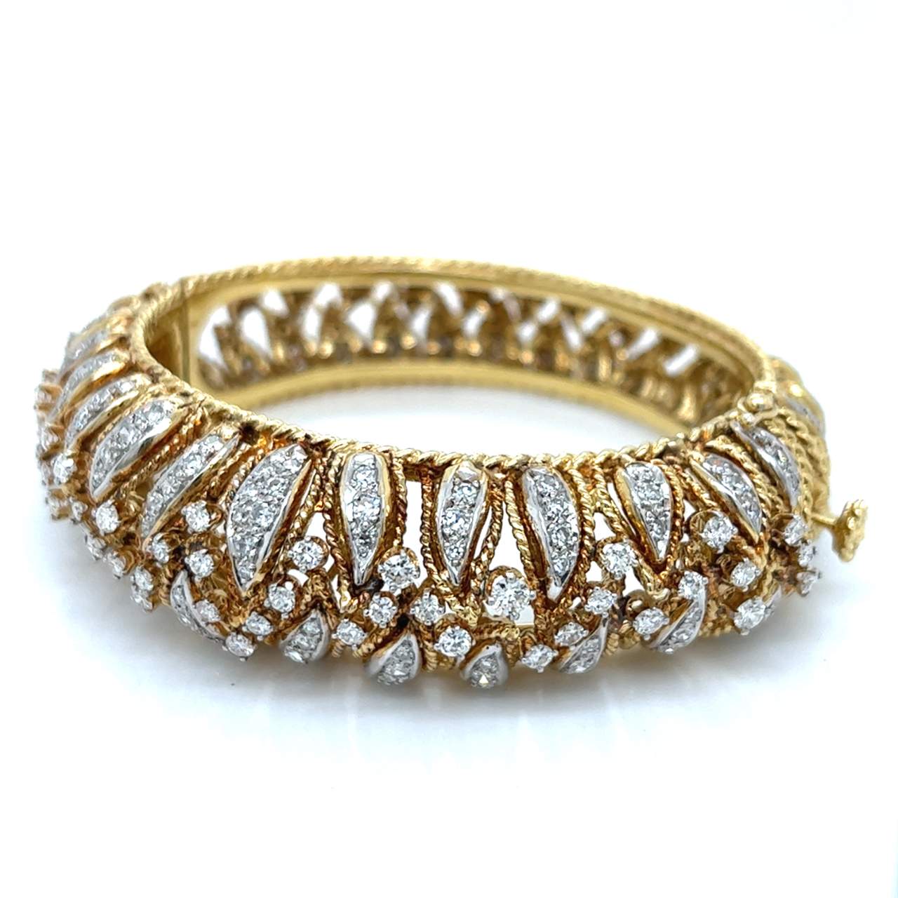 18K Yellow Gold 6.25 Ct. Diamond Bangle