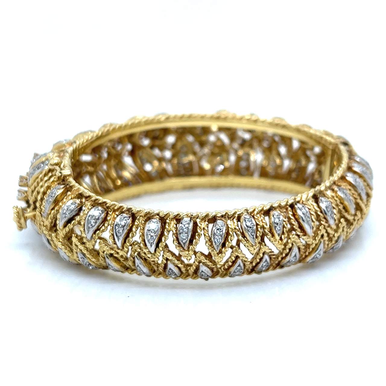 18K Yellow Gold 6.25 Ct. Diamond Bangle