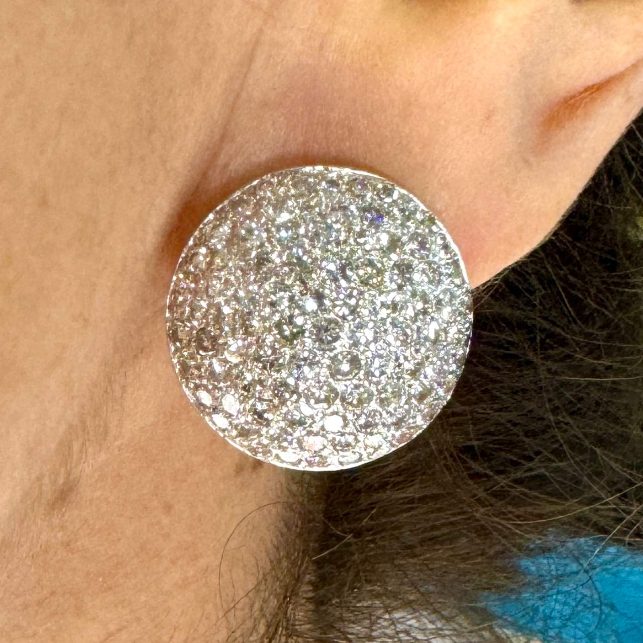 18K White Gold 4.25 Ct. Diamond Earrings