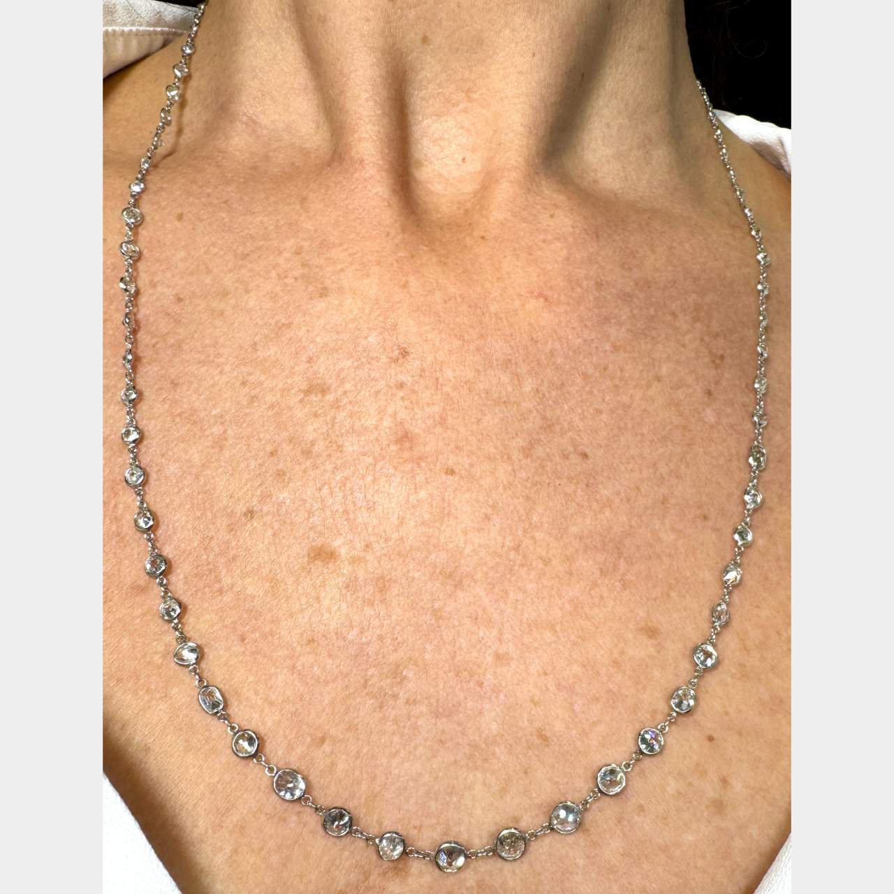 Platinum 15.00 Ct. Diamond by the Yard Necklace