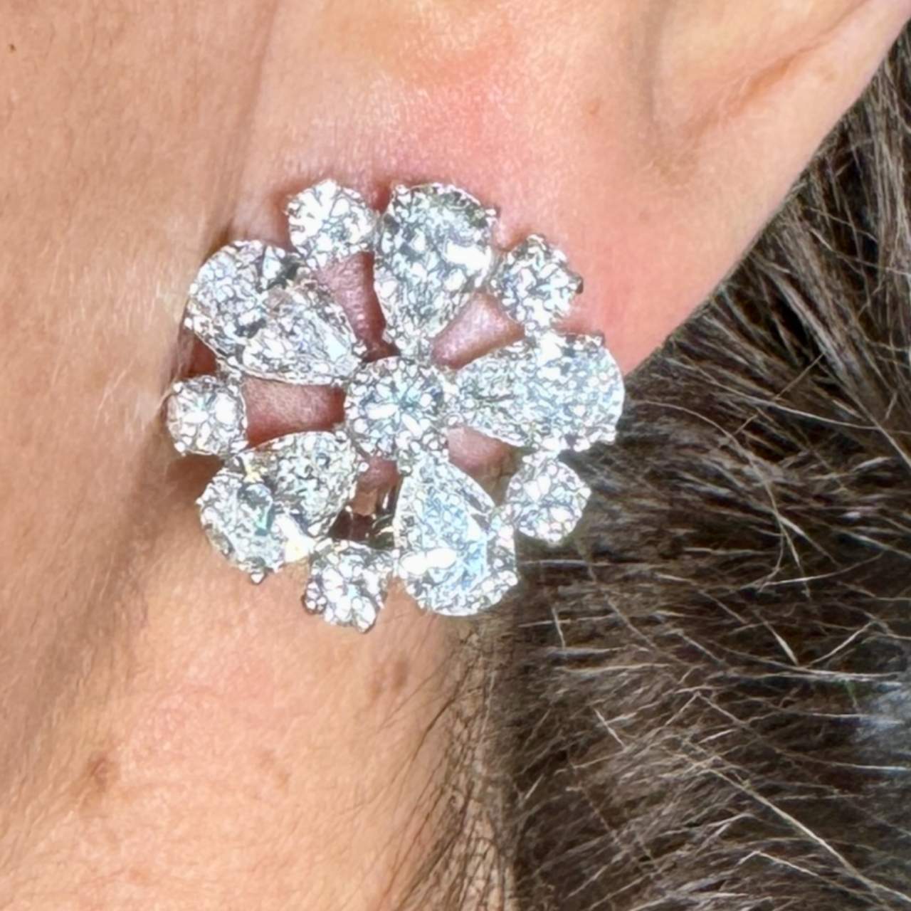 1960’s 9.90* Ct Beautiful Diamond Earrings